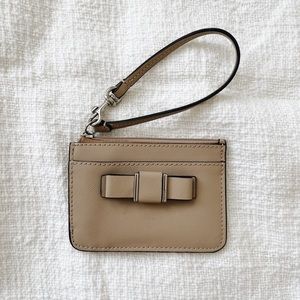 Coach leather ID card wristlet